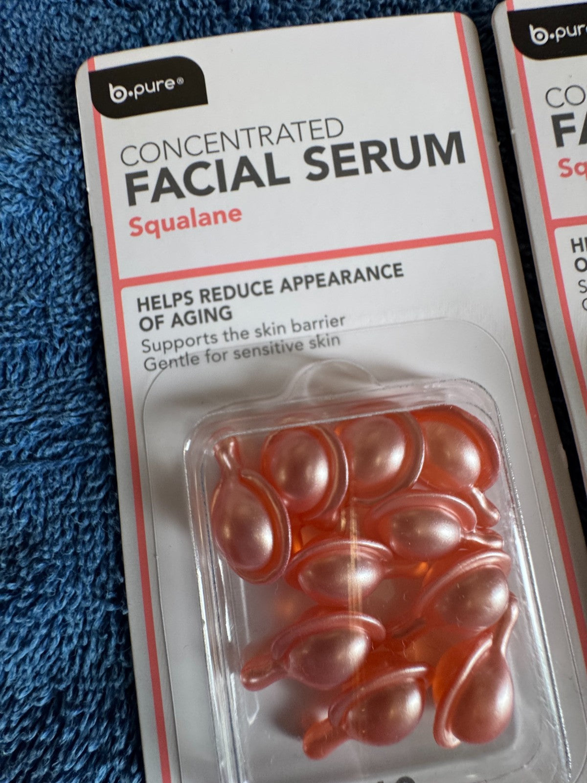 Squalane Facial Serum Capsules for Sensitive Skin - 2 Pack, Anti-Aging & Skin Barrier Support