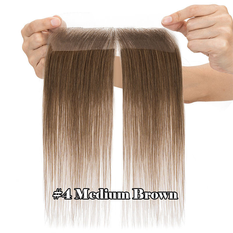 Front Hairline Lace Cover-Up Hairpiece Human Hair Topper for Thinning Hair