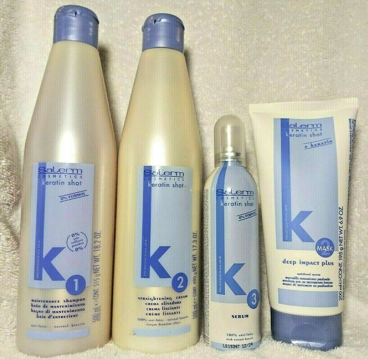 Hair Straightening Shampoo Set with Keratin Serum & Hydrating Mask - Anti-Frizz Treatment