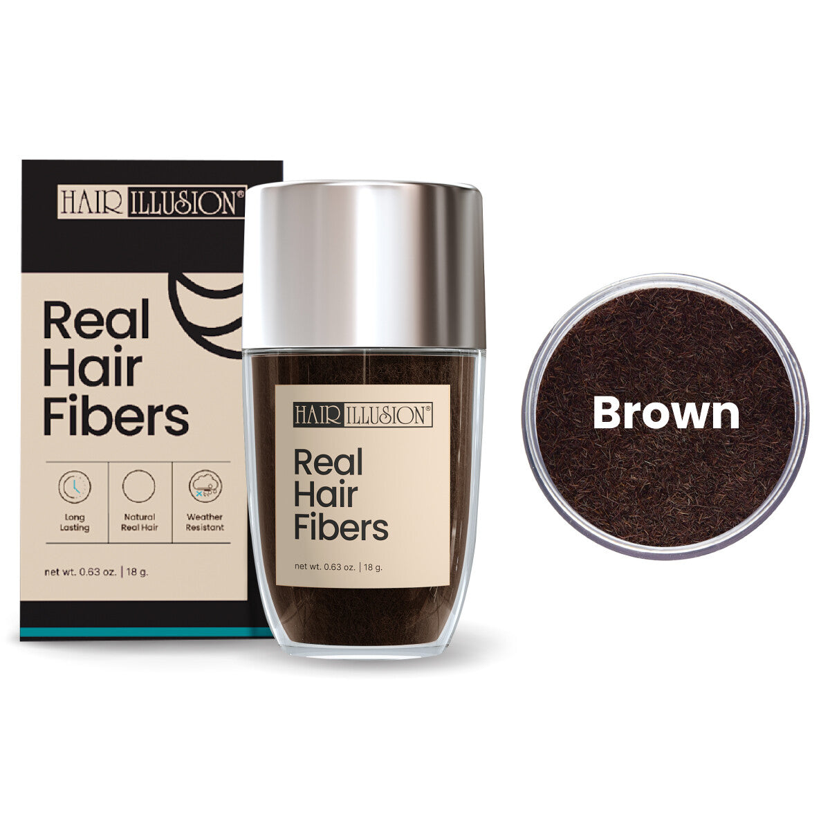 Real Hair Building Fibers - 18g Instant Thickener