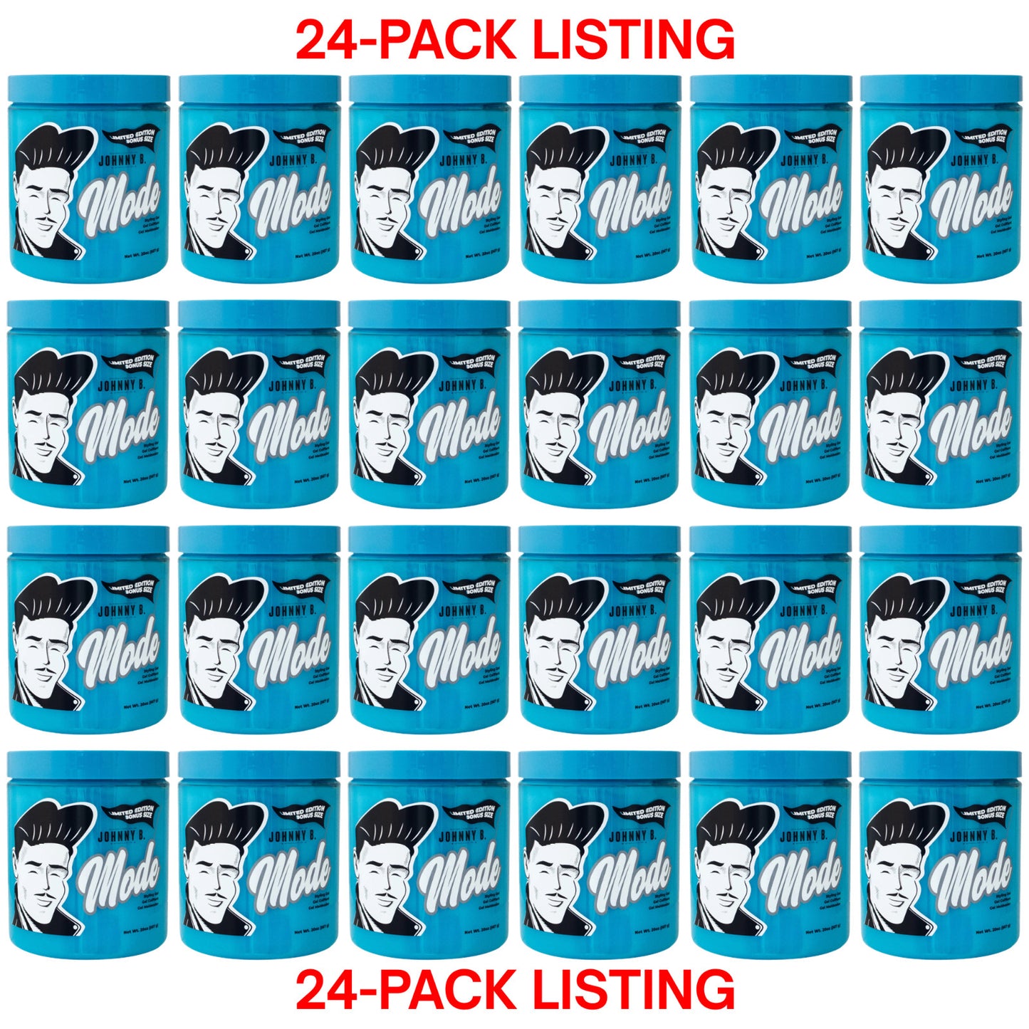 Hair Styling Gel Medium 20oz - Pack of 24 Hydrating, Non-Greasy