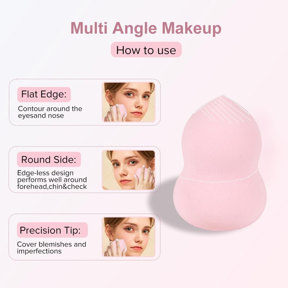 Makeup Sponge Set 3 Pieces - Blending Beauty Sponges for Face & Eyes