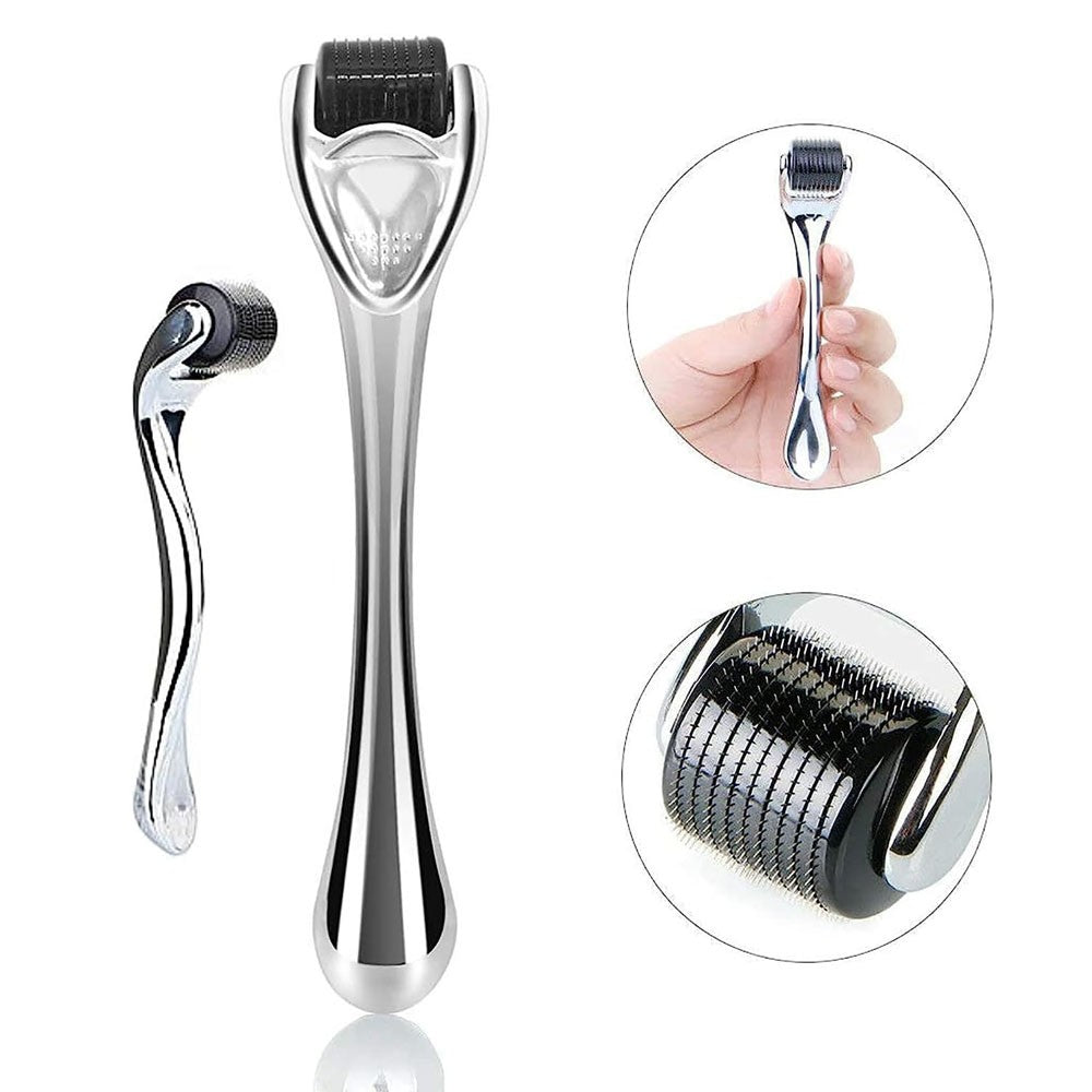 Derma Skin Roller with Titanium Micro Needles for Face & Hair Regrowth