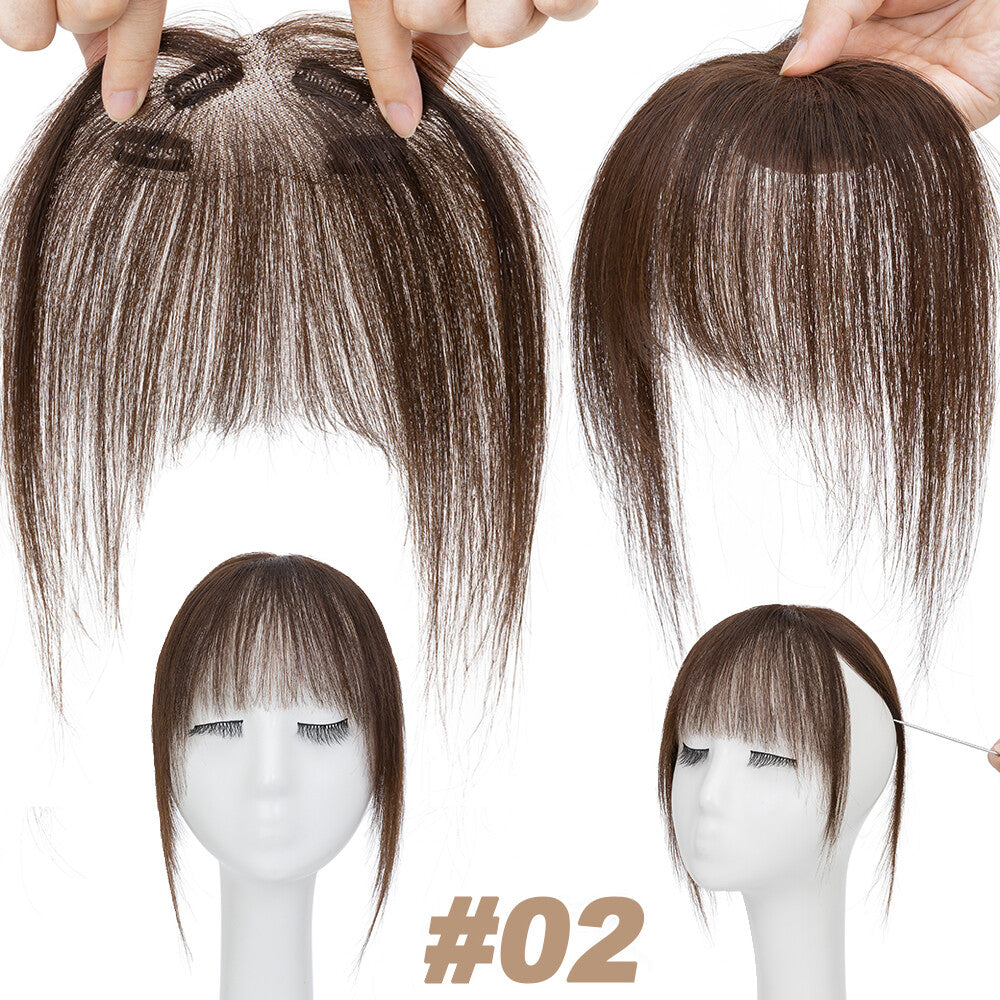 Clip-In Human Hair Bangs Extensions - Thick, Wispy, French & Air Styles