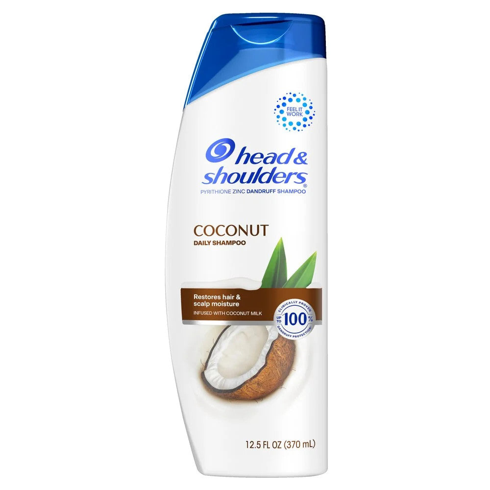 Head & Shoulders Coconut Daily Dandruff Shampoo 12.5 OZ - Nourishing Hair Care