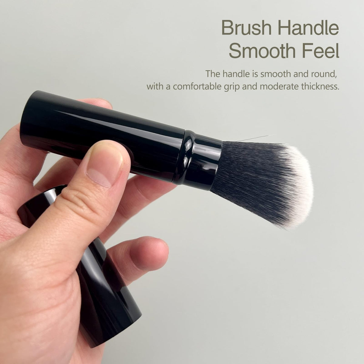 Retractable Kabuki Makeup Brush Angled Travel Powder Blush Brush