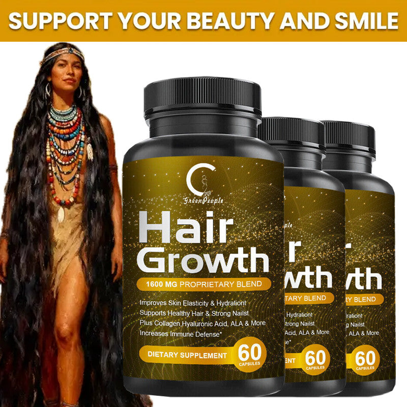 Hair Growth Vitamins with Biotin and DHT Blocker for Women & Men - Herbal - Multiple Bottles