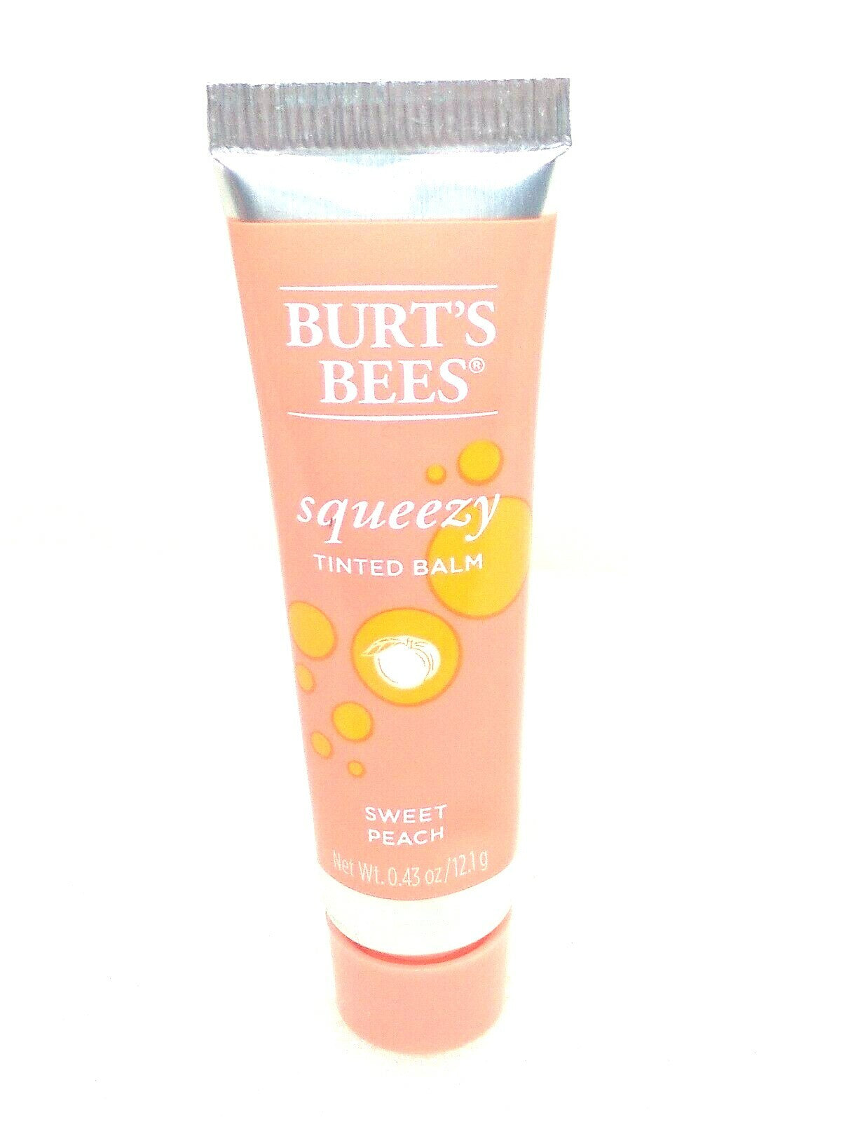 Tinted Lip Balm with Sweet Peach Flavor - Squeezy 0.43oz