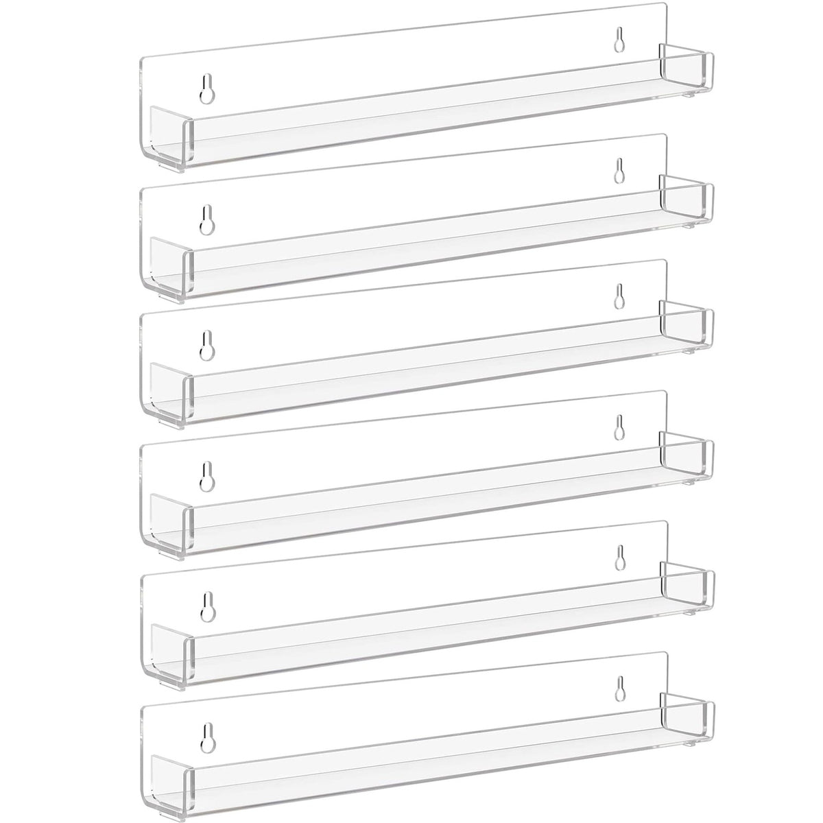 Wall-Mounted Clear Nail Polish Rack Set – Invisible Acrylic Storage for 66-90 Bottles