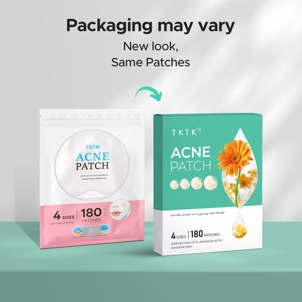 Hydrocolloid Acne Patches, 180 Count - Multiple Sizes