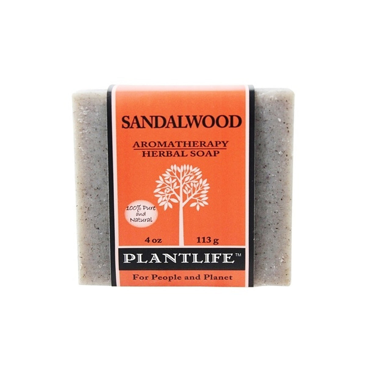 Plantlife Natural Herbal Body Soap with Sandalwood - Moisturizing Castile Bar, 4 Ounces