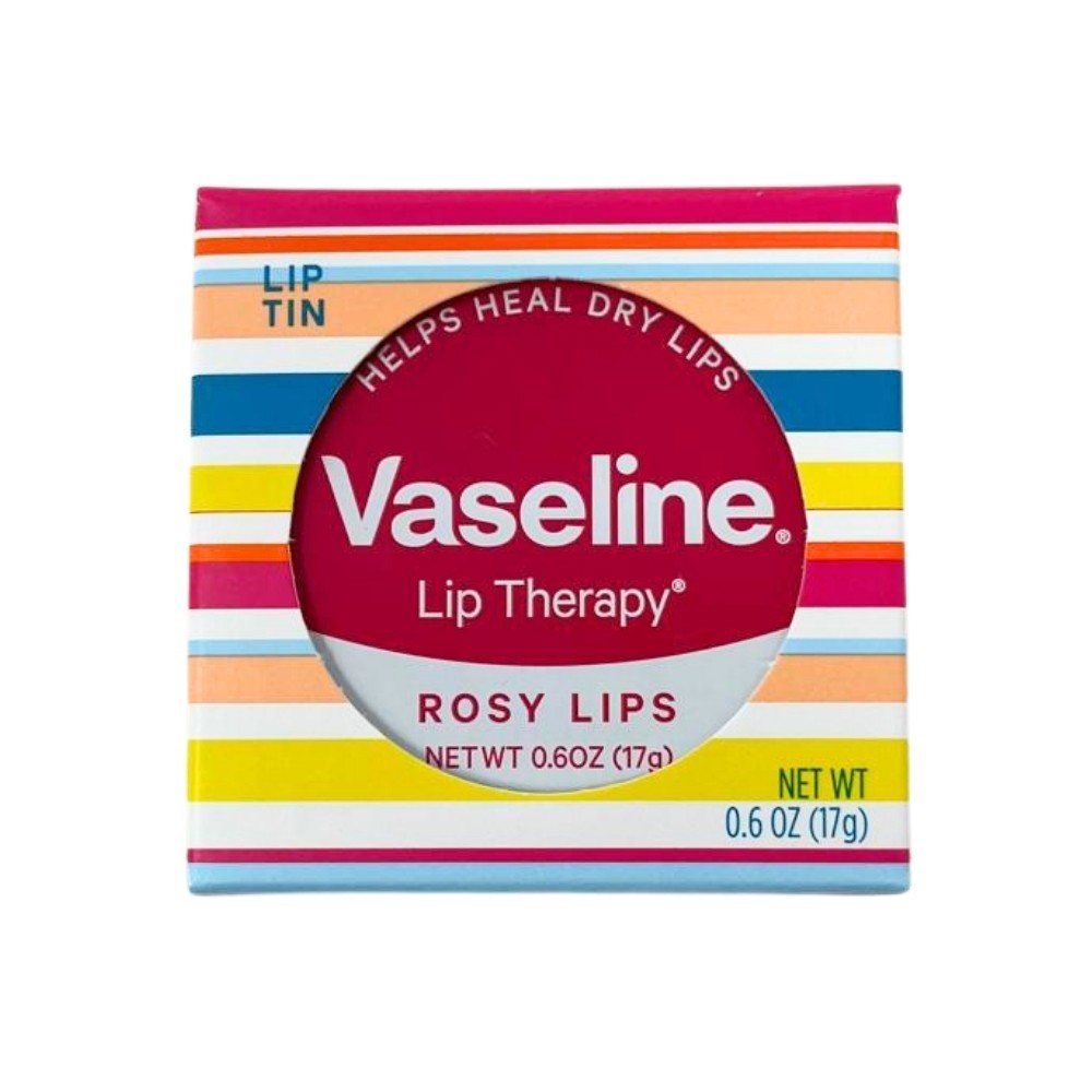 Vaseline Lip Therapy Rosy Lips Lip Balm Tin 0.6oz Pack of 12
