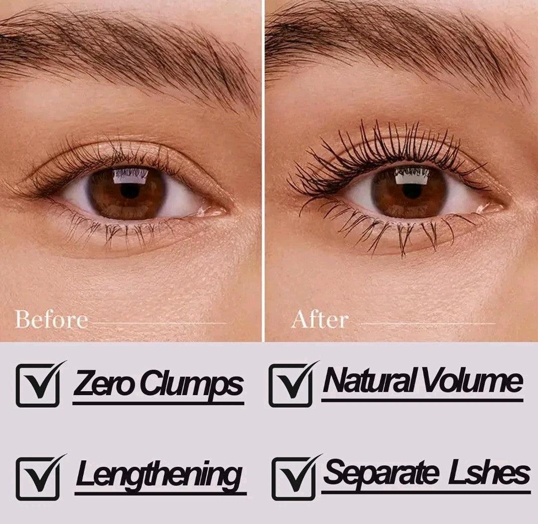 Brown Waterproof Metal Wand Mascara - Tubing Mascara, Washable Natural Look