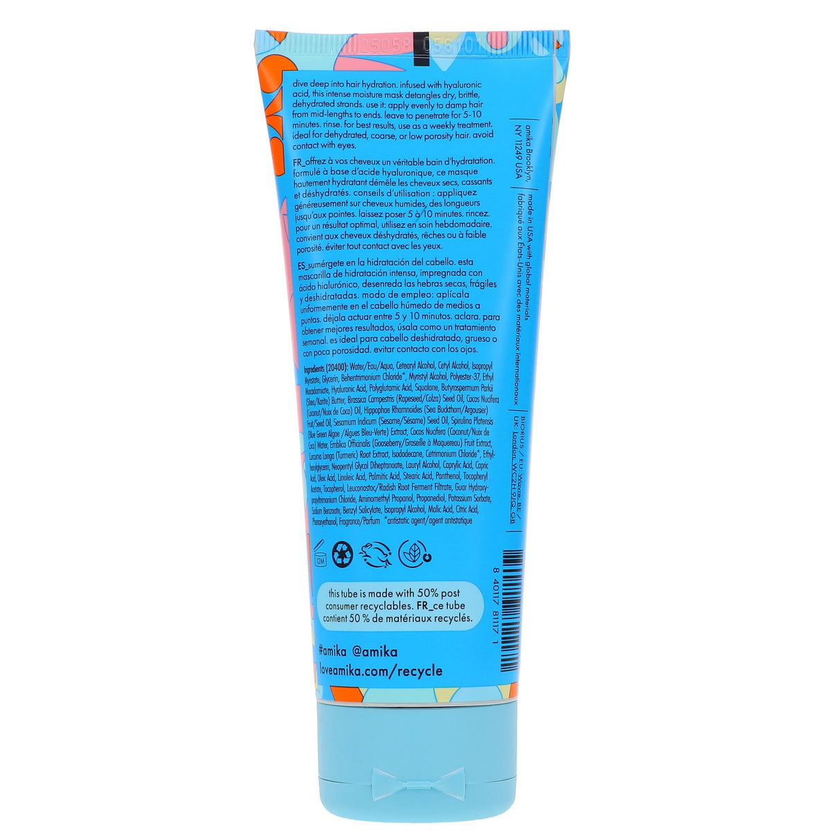 Hydrating Hair Mask with Hyaluronic Acid & Squalane - 3.3 oz