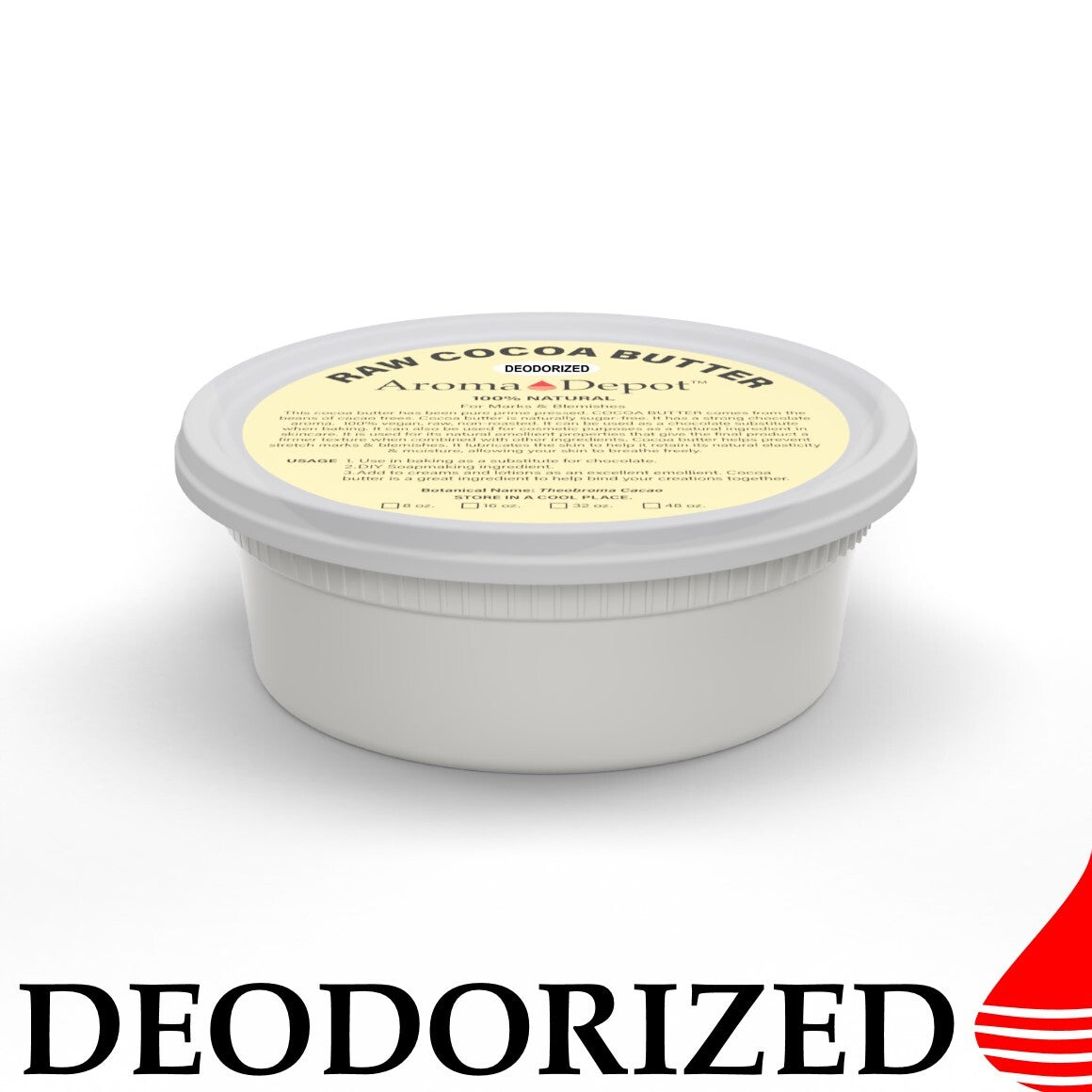 DEODORIZED Raw Cocoa Butter Natural Prime Pressed Food Grade