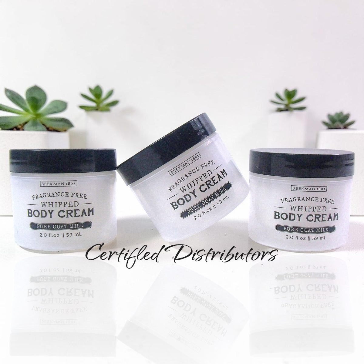 Whipped Body Cream with Goat Milk, Fragrance Free - 3-Pack (6 oz Total)