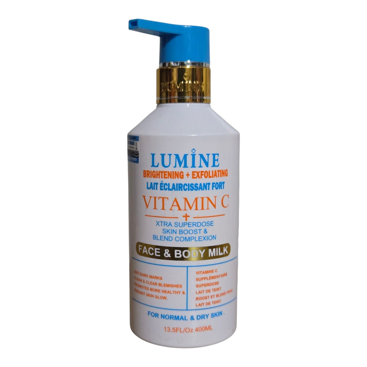 Lumine Brightening & Exfoliating Vit. C Face Body Lotion. Blend