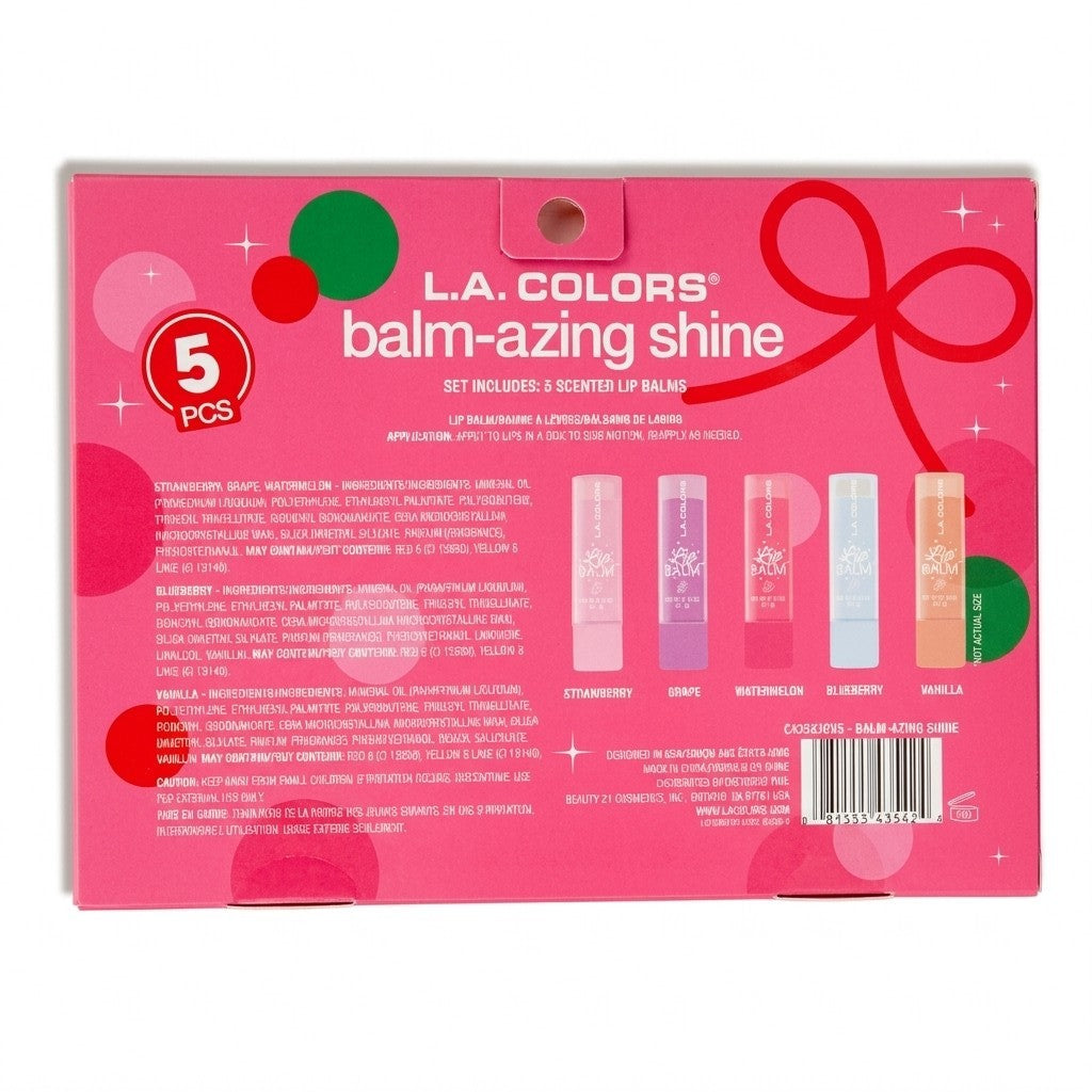 Lip Balm Set - Scented Moisturizing Gloss for Lips & Cheeks, 5 Pcs