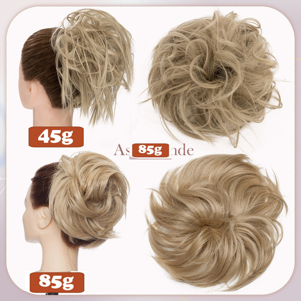 Large Messy Bun Hair Extension Wrap - Thick, Natural Look, Adjustable Updo