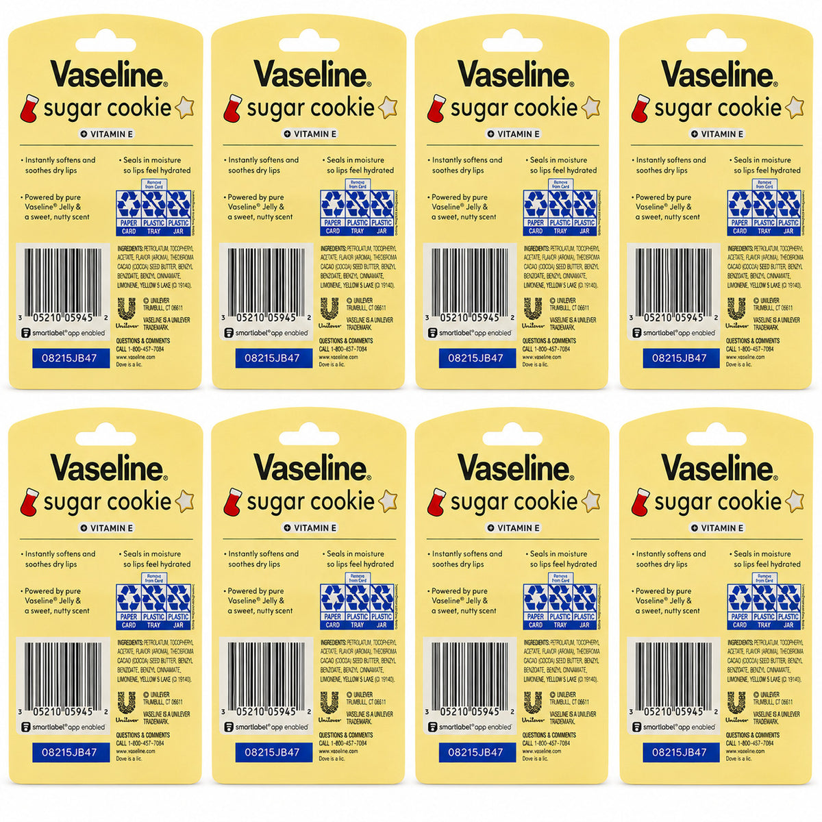 Vaseline Lip Therapy Sugar Cookie Lip Balm Set - Vitamin E Limited Edition