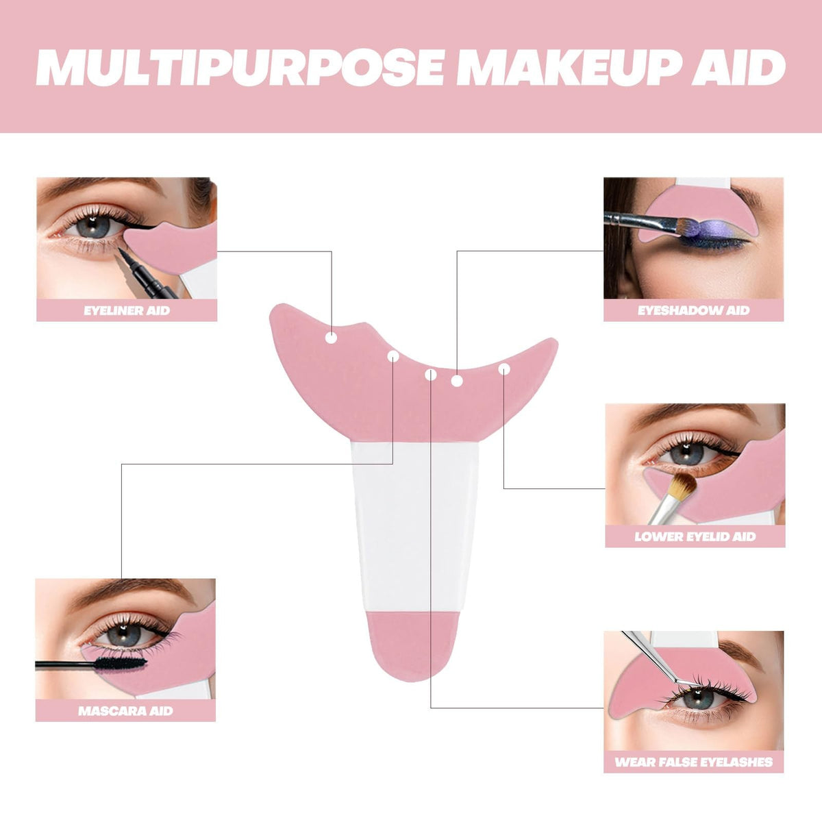 Reusable Silicone Eyeliner Stencils for Precise Eye Makeup Application