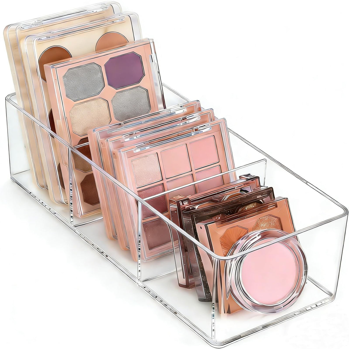 Acrylic Makeup Organizer for Countertop - Clear Bathroom & Vanity Storage