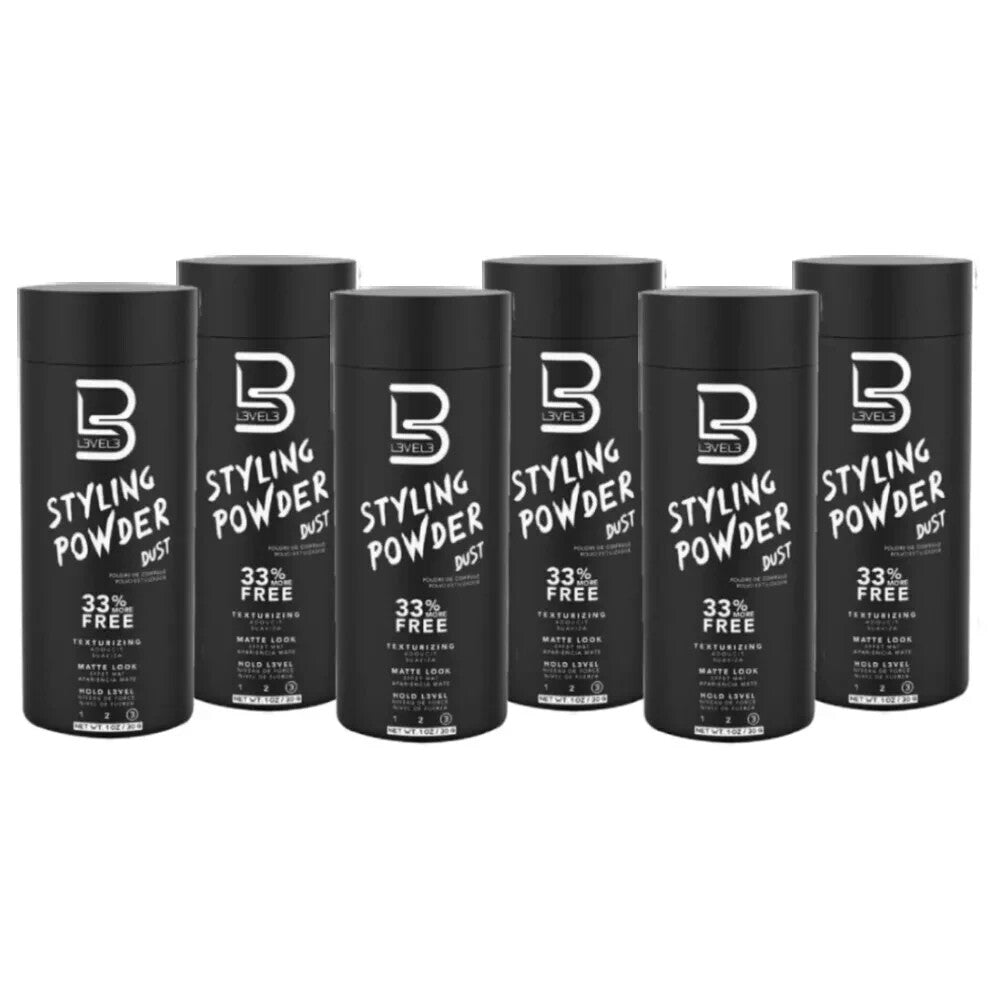 Men's Styling Powder - Matte Finish Texturizing Hair Powder for Volume & Hold (6 Pack)