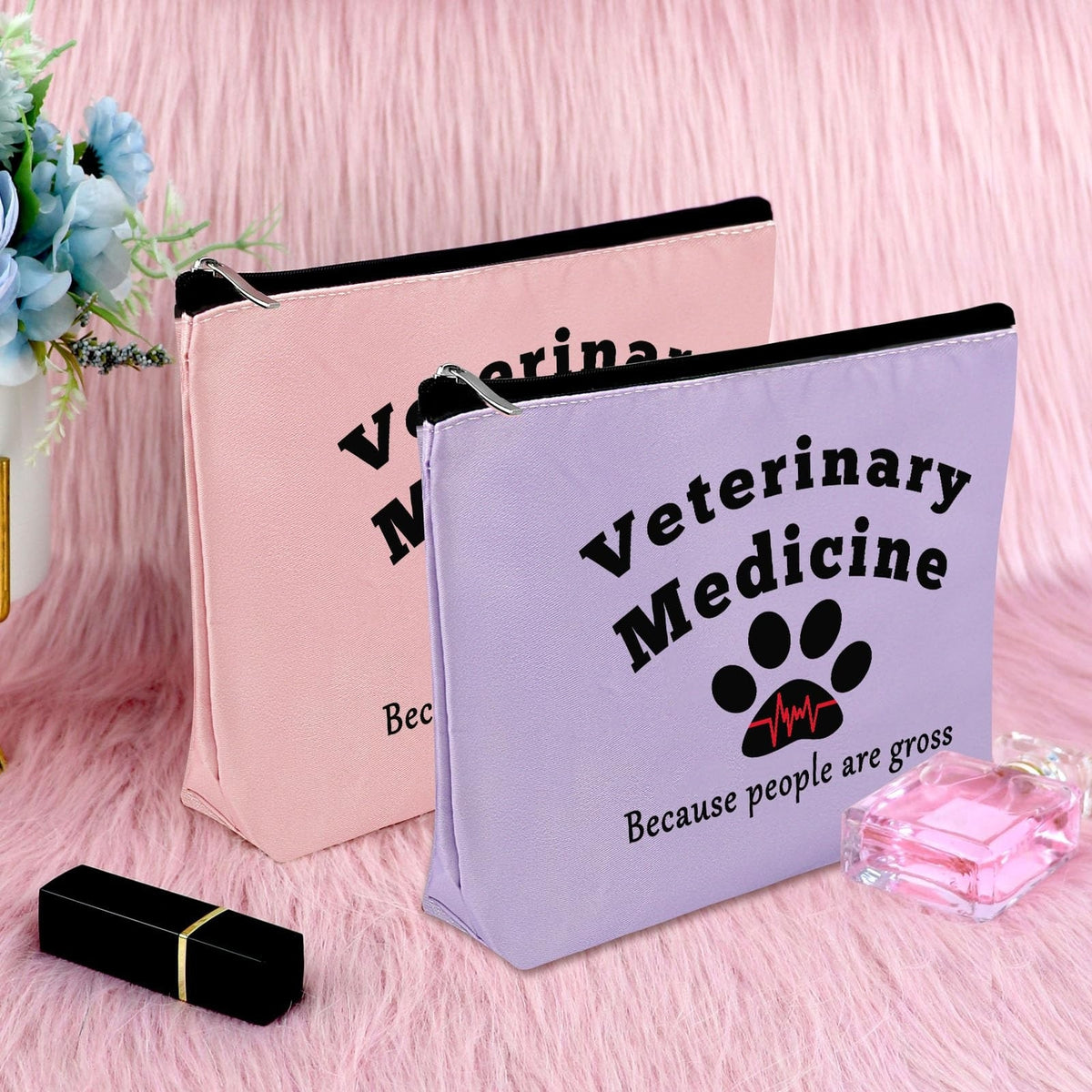 Veterinarian Gift Cosmetic Bag for Women - Animal Rescue Appreciation