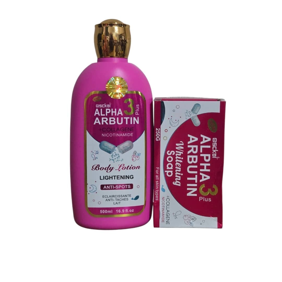 Alpha Arbutin 3 Plus Niacinamide Body Lotion & Soap Set 500ml Collagen