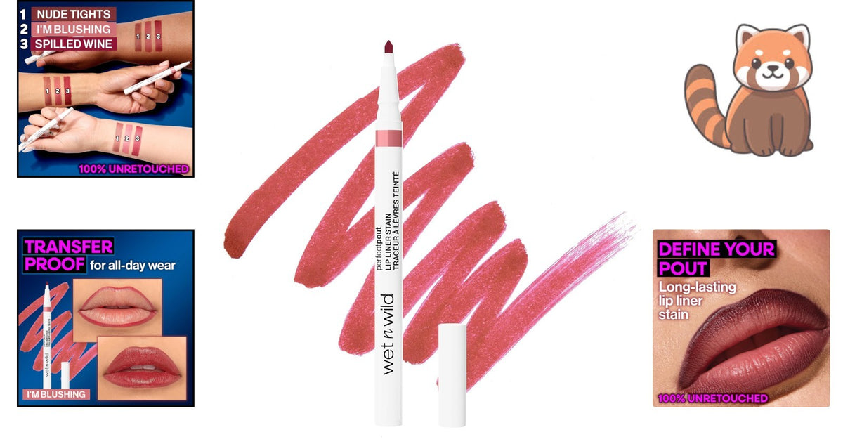 Long-Lasting Lip Liner Stain with Precision Blade Applicator - Natural & Transfer-Proof