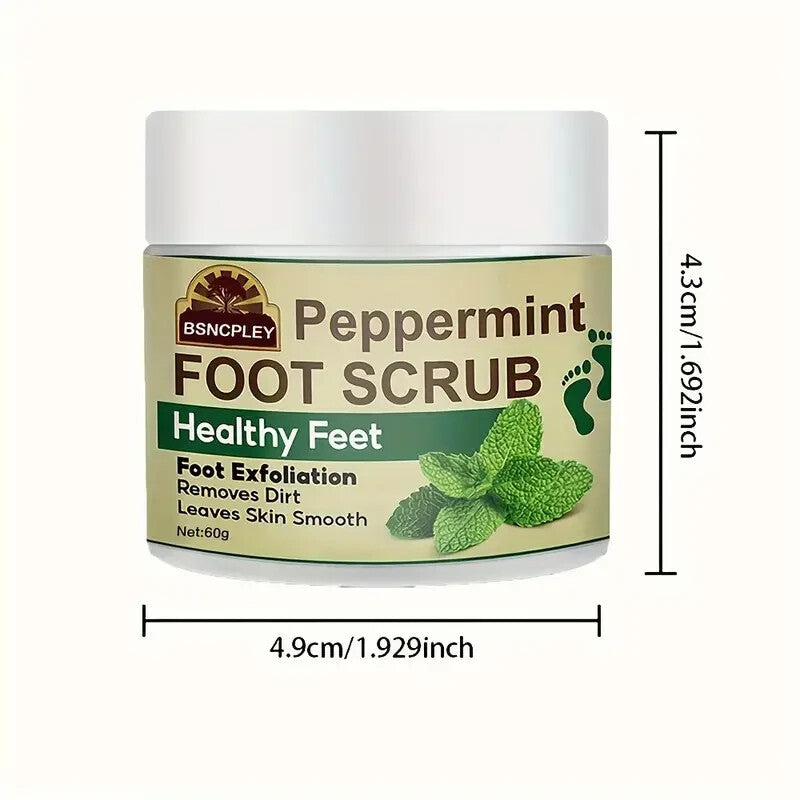 BSNCpley Peppermint Foot Scrub for Healthy Feet, 60g - Exfoliates,