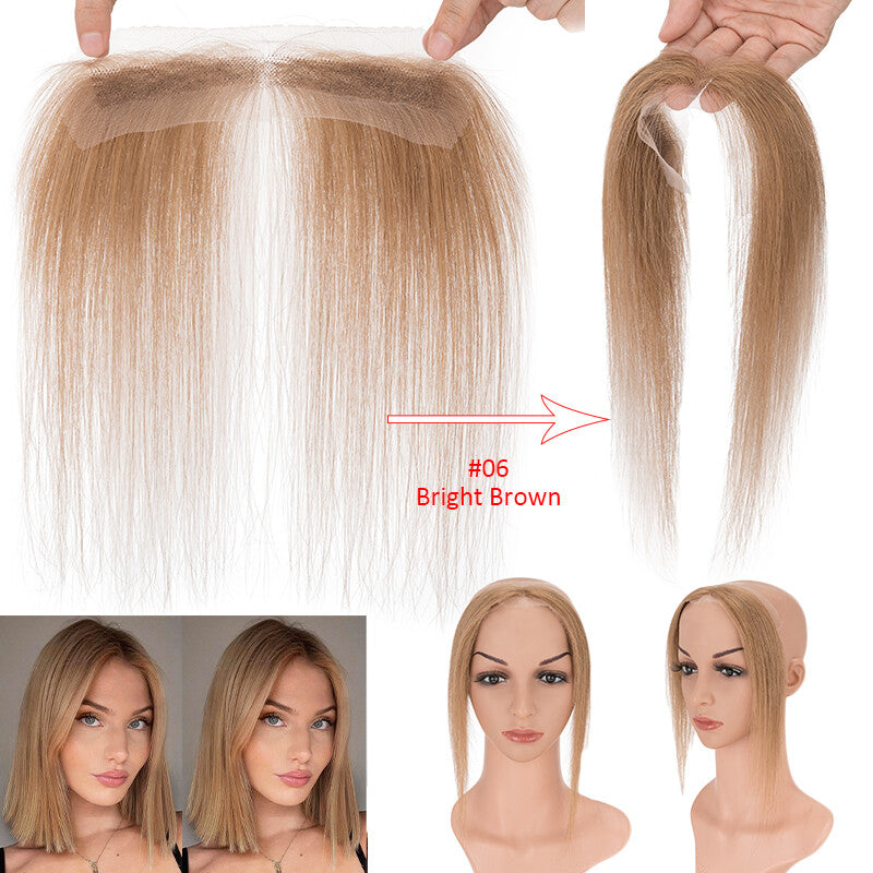 Receding Hairline Full Lace Hair Topper - Remy Human Hair Patch for Thinning Hair