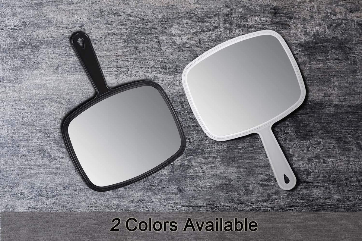 Rectangular Hand Mirror for Makeup Hair Grooming with Comfortable Grip