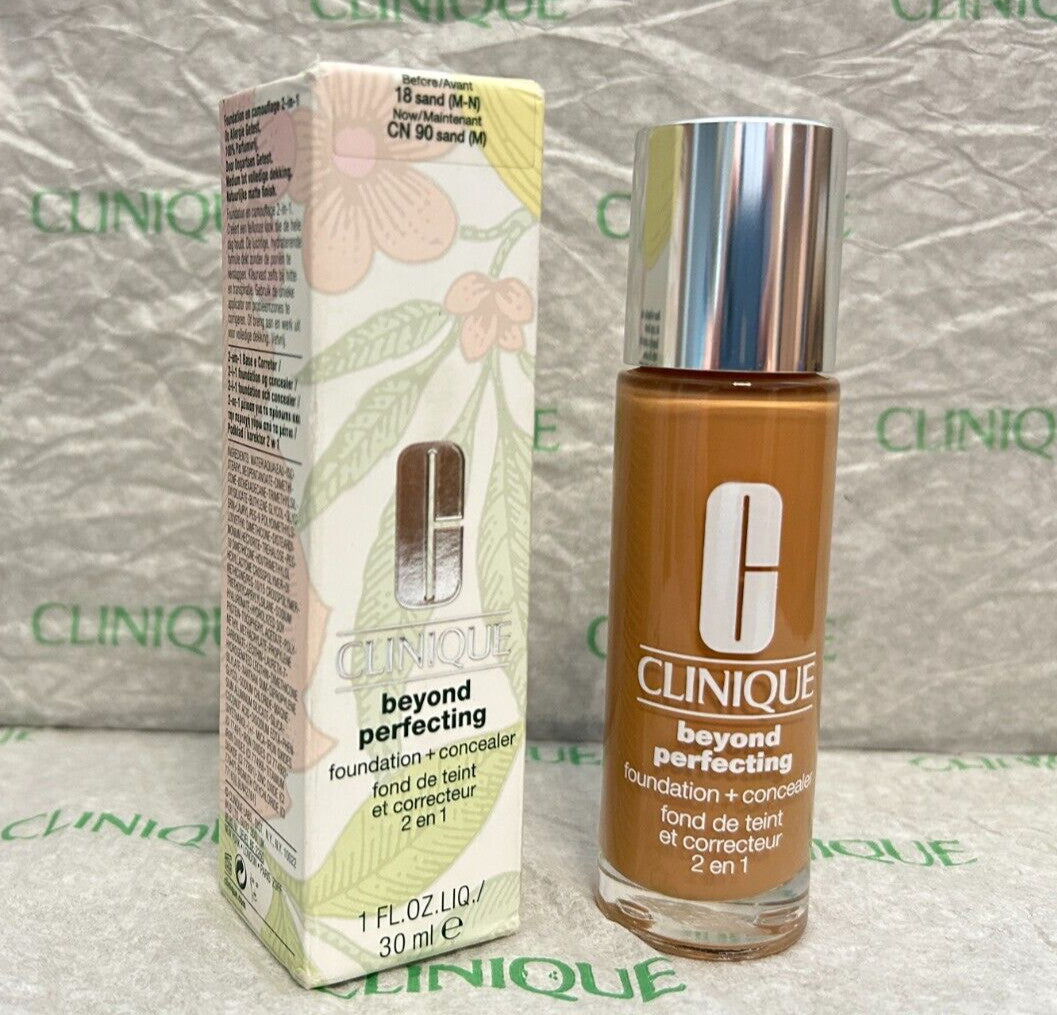 Clinique Beyond Perfecting Foundation and Concealer CN 90 Sand 1oz - Full Coverage Makeup