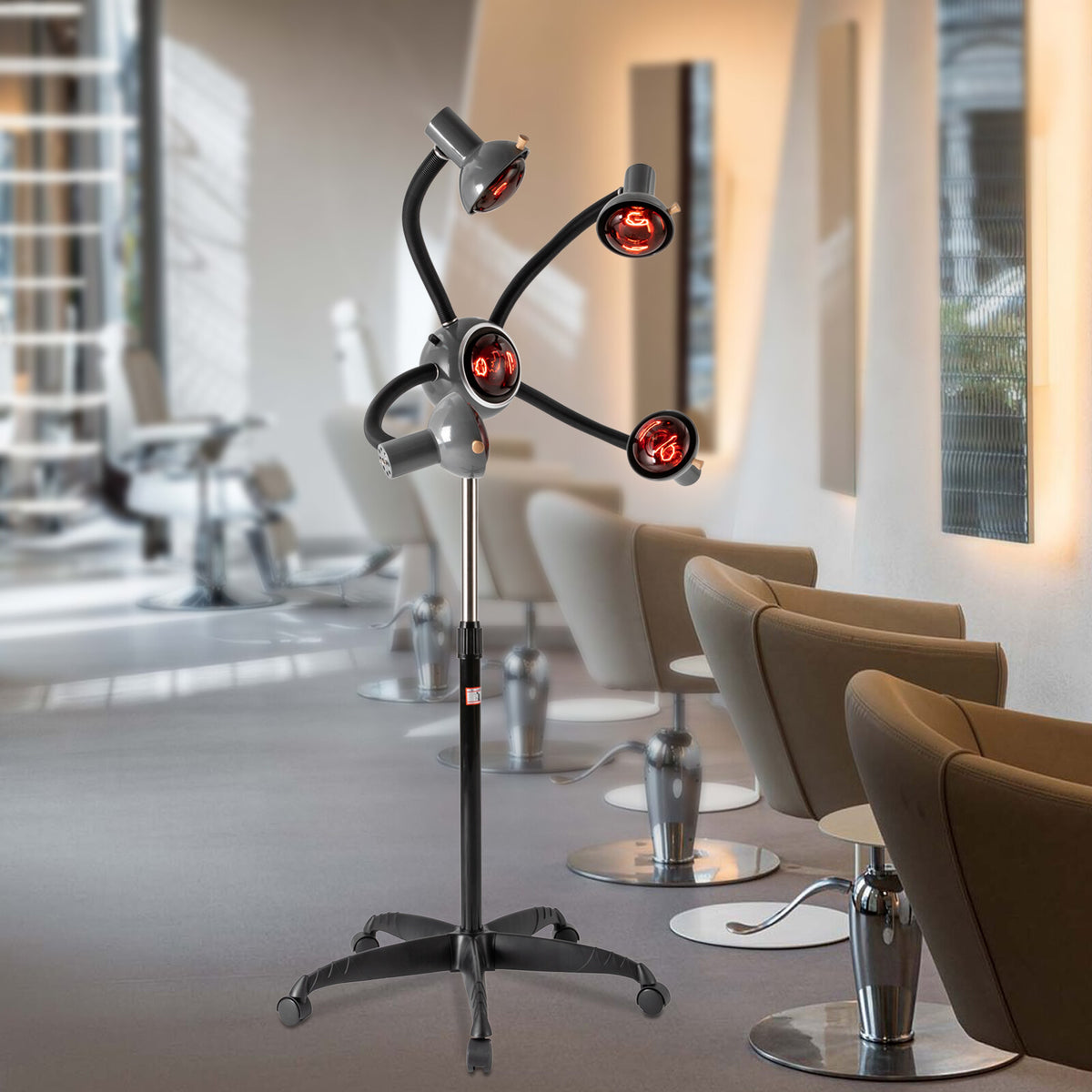 Professional Infrared Hair Steamer with Rolling Stand - Salon Hair Treatment Equipment