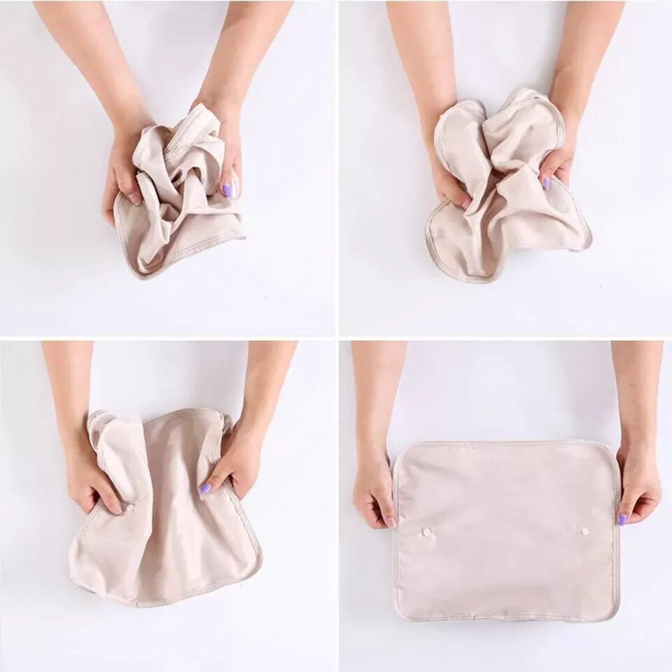 Travel Packing Cubes Set 8 Pieces with Toiletry & Shoe Bags - Beige