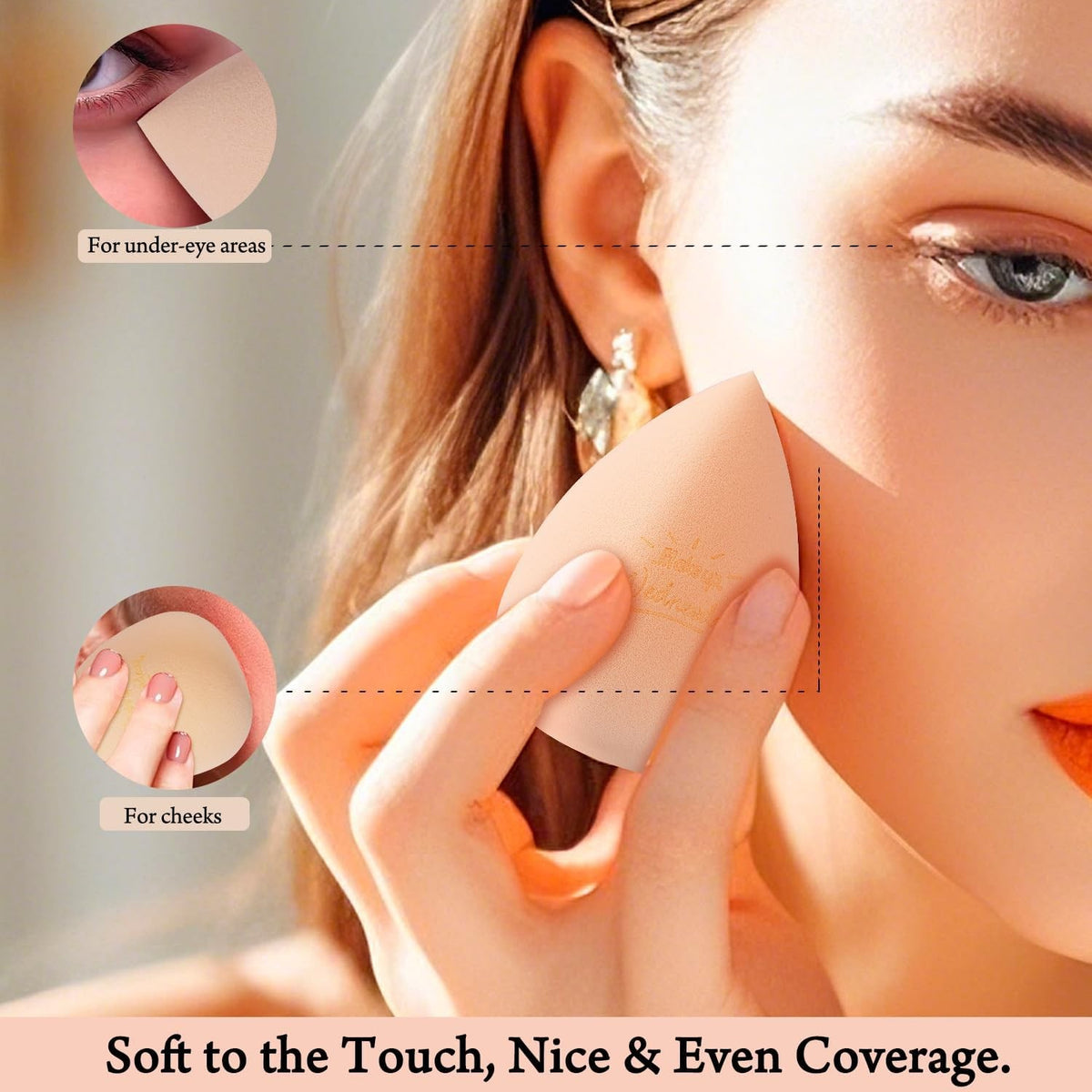 Makeup Sponge Set 7 Pcs Latex Beauty Blenders with Travel Case