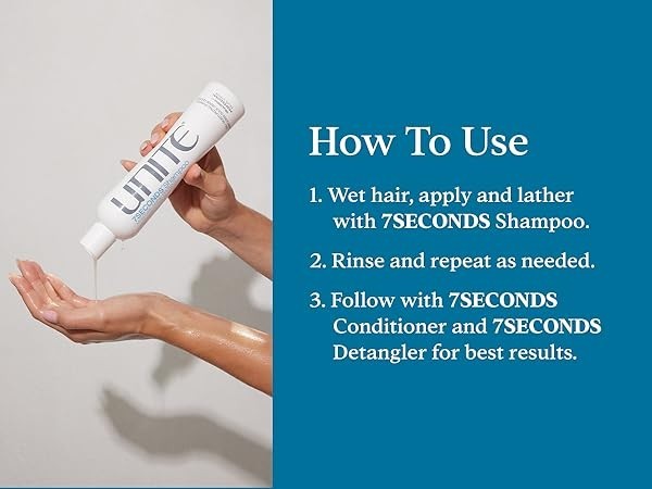 Unite 7 Seconds Shampoo & Conditioner Set with Leave-In Detangler - Hydrating Hair Care Gift Box