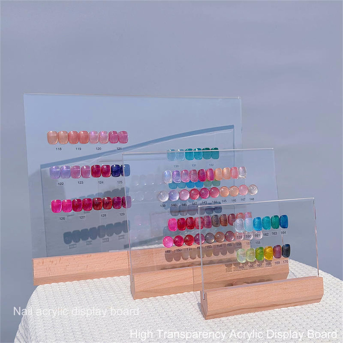 Acrylic Nail Art Display Board - Transparent Gel Polish Shelf & Organizer