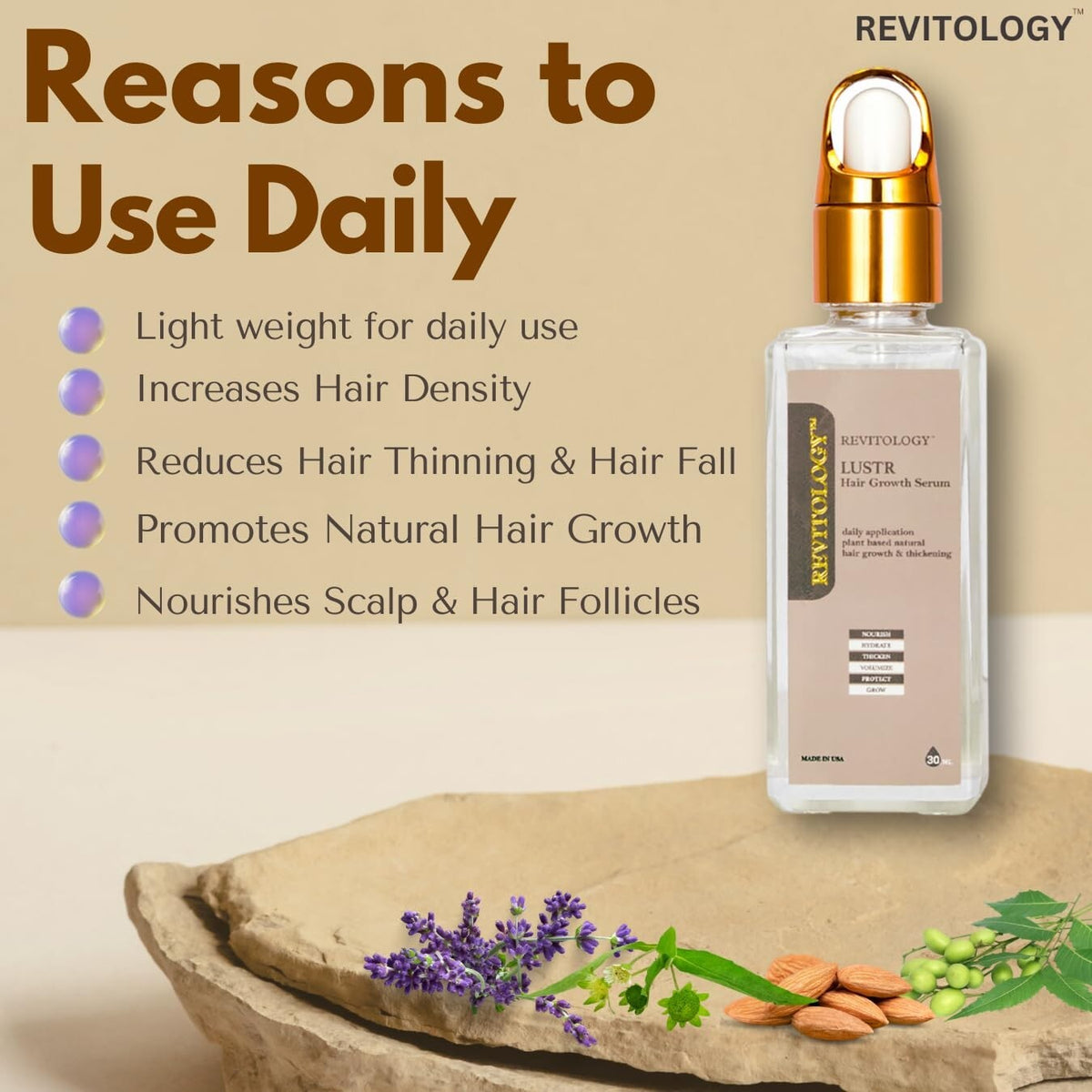 Hair Growth Serum with Rosemary Oil - 1oz Non-Greasy