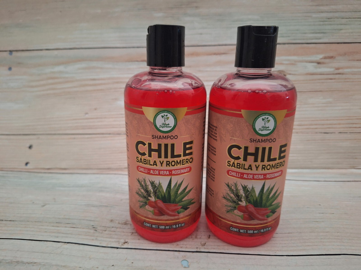 Shampoo de Romero, Chile y Sabila 16.9oz - Chilli Aloe Vera Rosemary