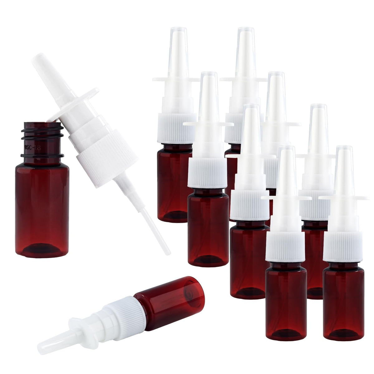 10ml Nasal Spray Bottle Set - 10 Pcs Refillable Fine Mist Atomizers