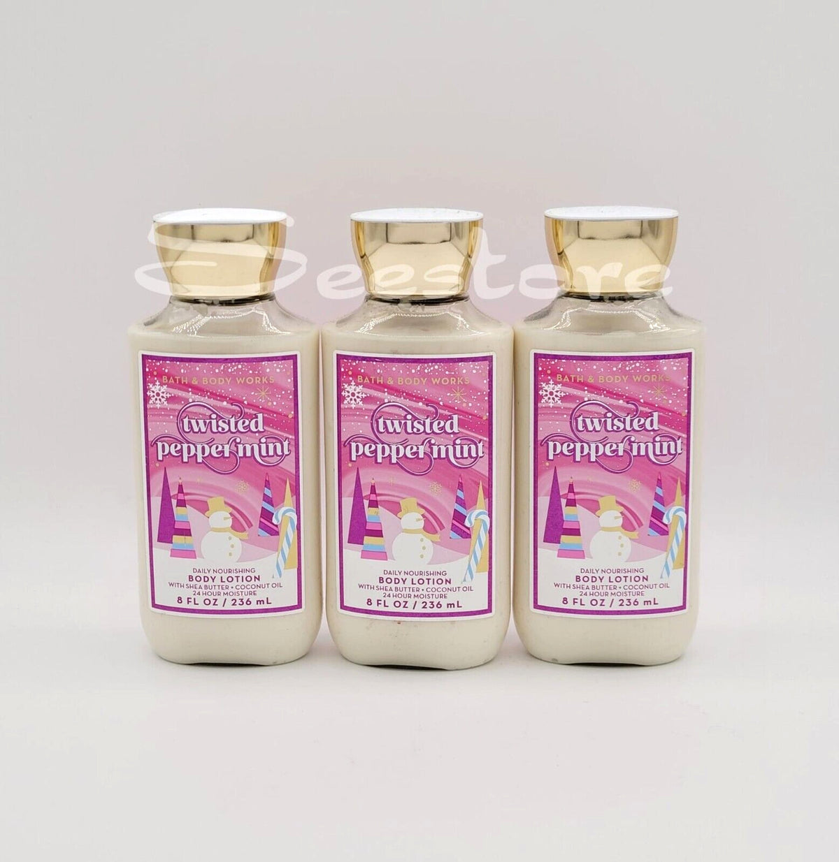 Twisted Peppermint Nourishing Body Lotion 8 fl oz Set of 3