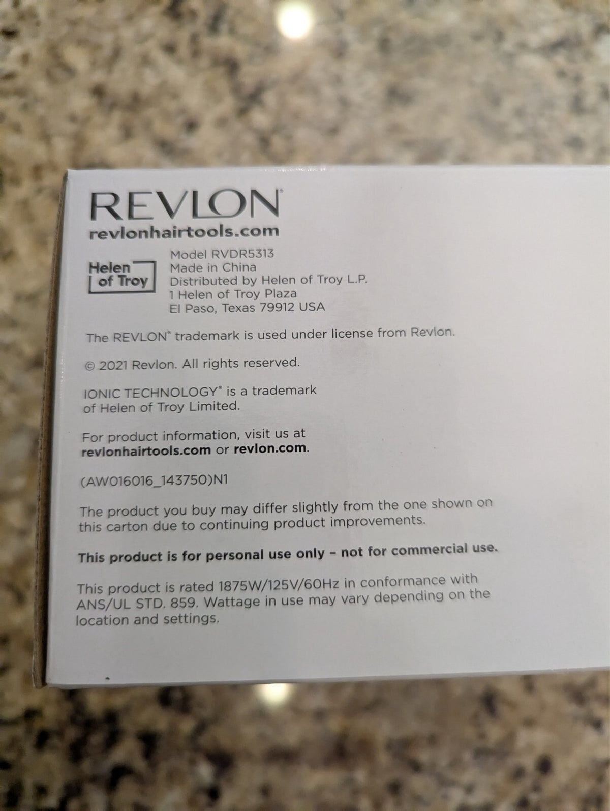 Revlon Volume Booster Hair Dryer with Diffuser RVDR5313 White