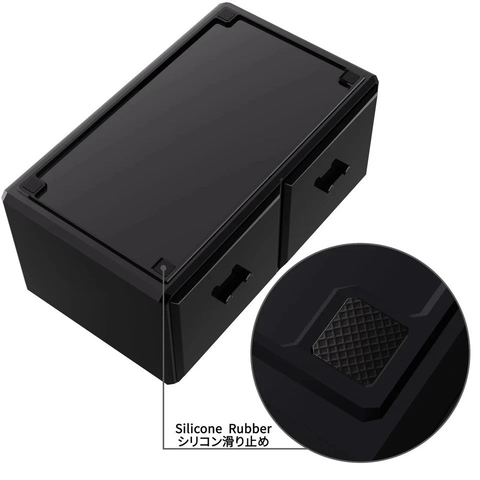 Makeup Organizer with 12 Drawers - Black Cosmetic Storage Box