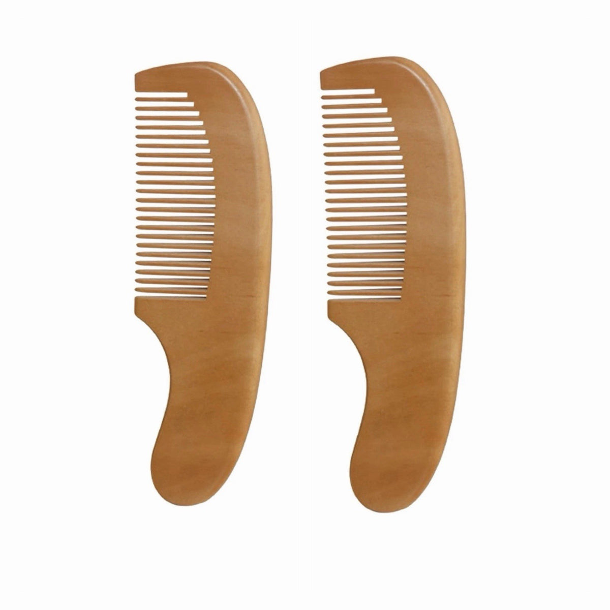 Mini Wooden Hair Combs Set for Travel & Grooming - 2 Pieces