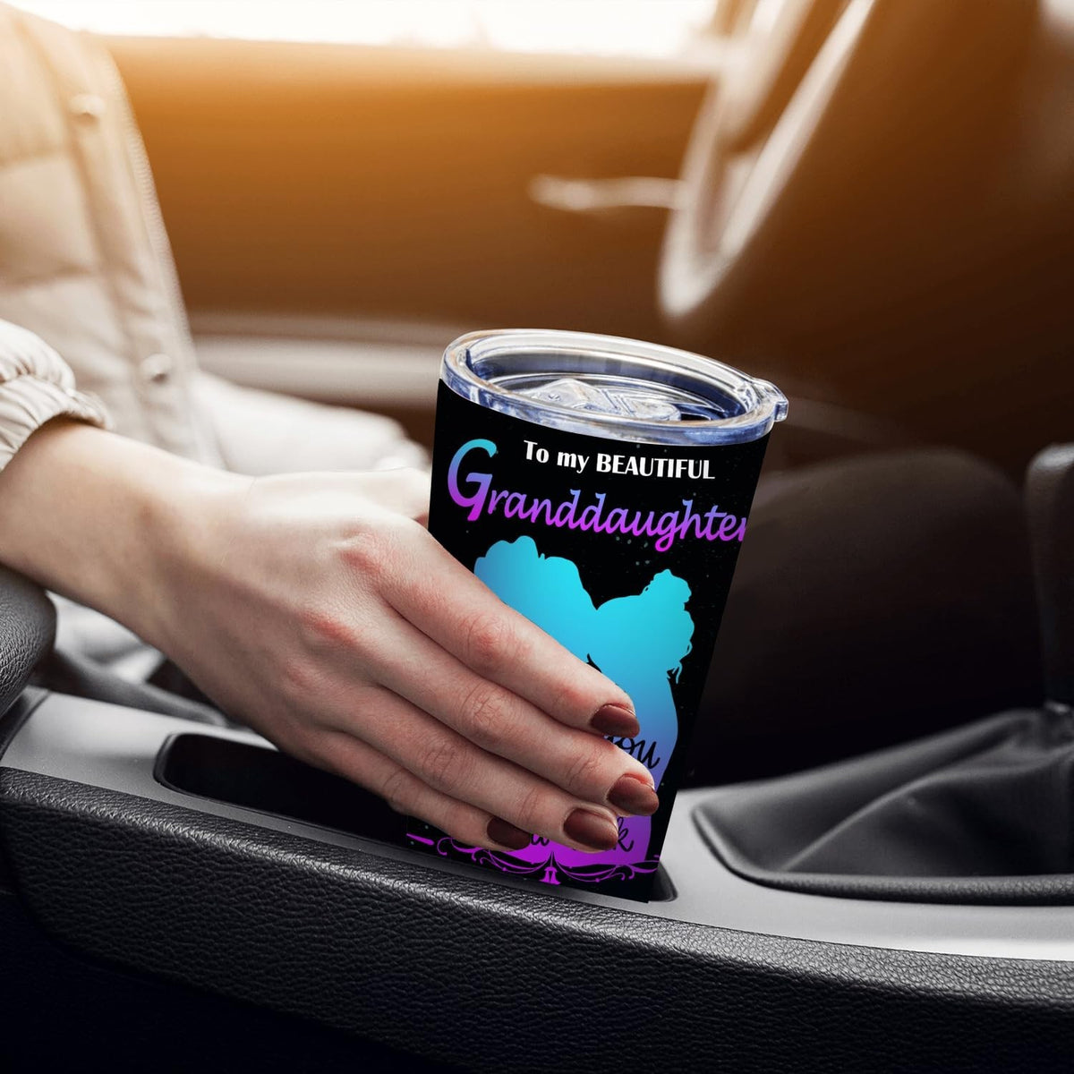 20oz Insulated Stainless Steel Tumbler Cup for Granddaughter - Gift from Grandma
