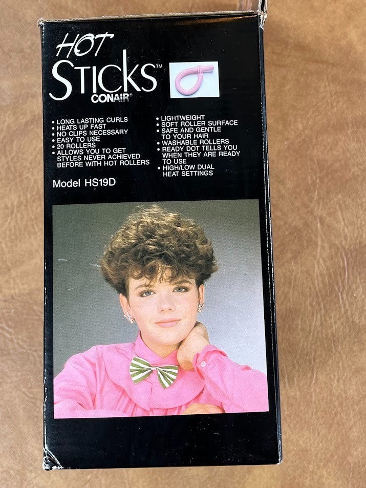 Vintage Conair 80s Hot Sticks Travel Hot Rollers - Flexible Bendable, NEW