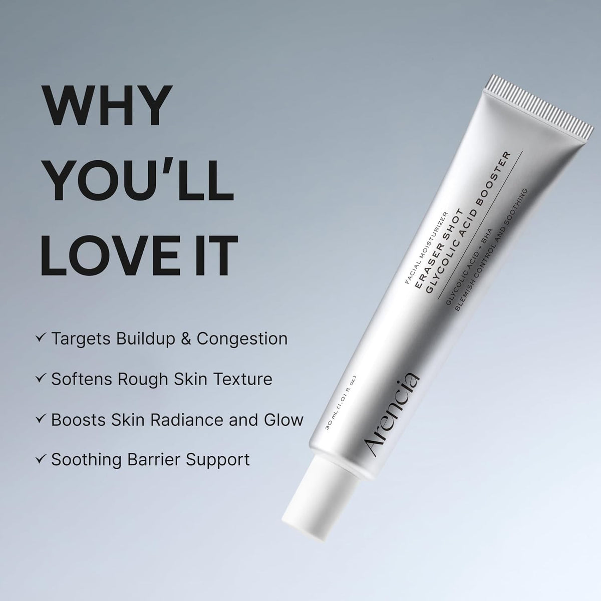 Glycolic Acid Face Serum Booster for Brightening and Exfoliating - 10% Active