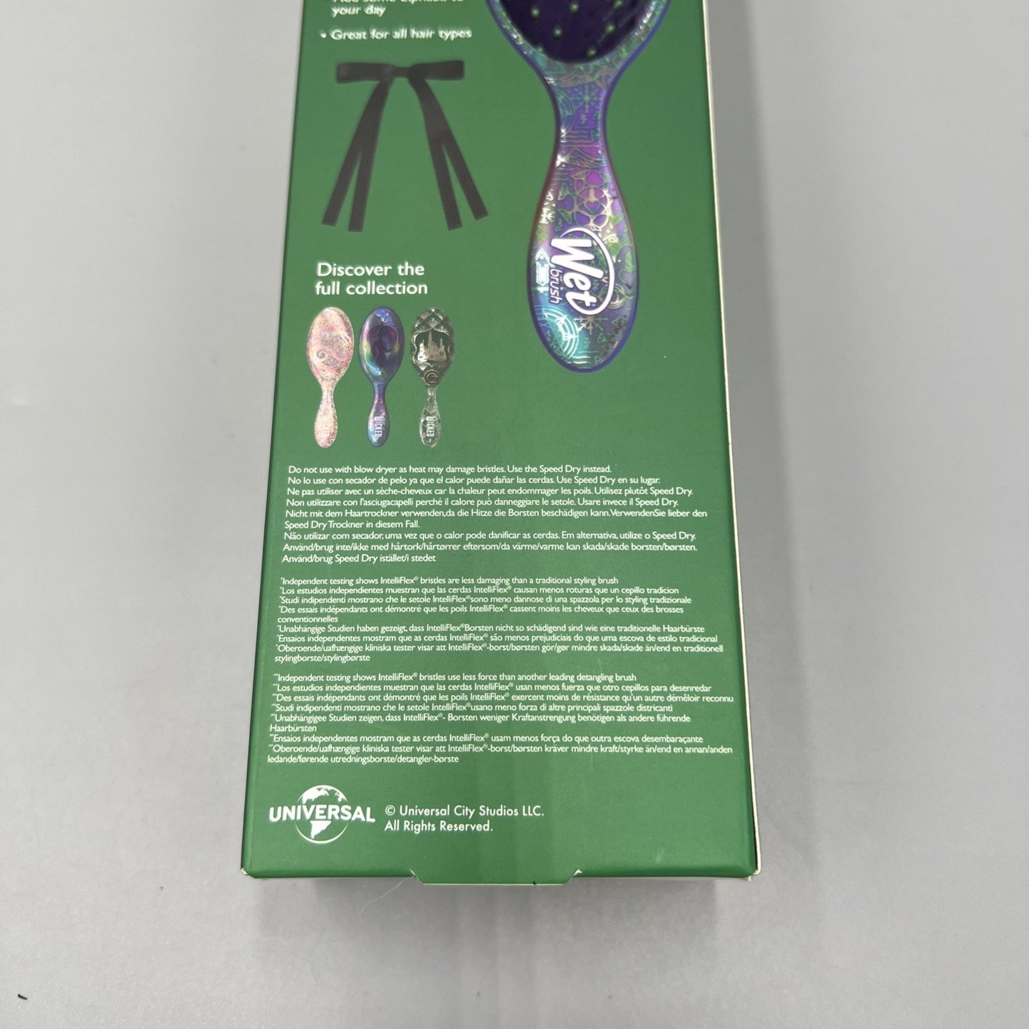 Wicked Wet Detangler Hair Brush with Bow Clip - Collectible Hair Accessory